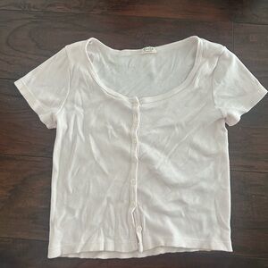 Brandy Melville Pink Button up shirt